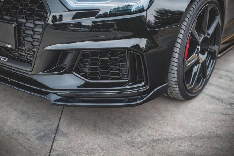 Voorspoiler V.3 Audi RS3 8V Facelift Glanzend Zwart