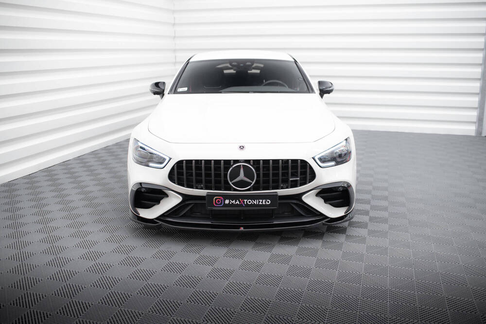 Voorspoiler V.1 Mercedes AMG GT43 Maxton Glans Zwart