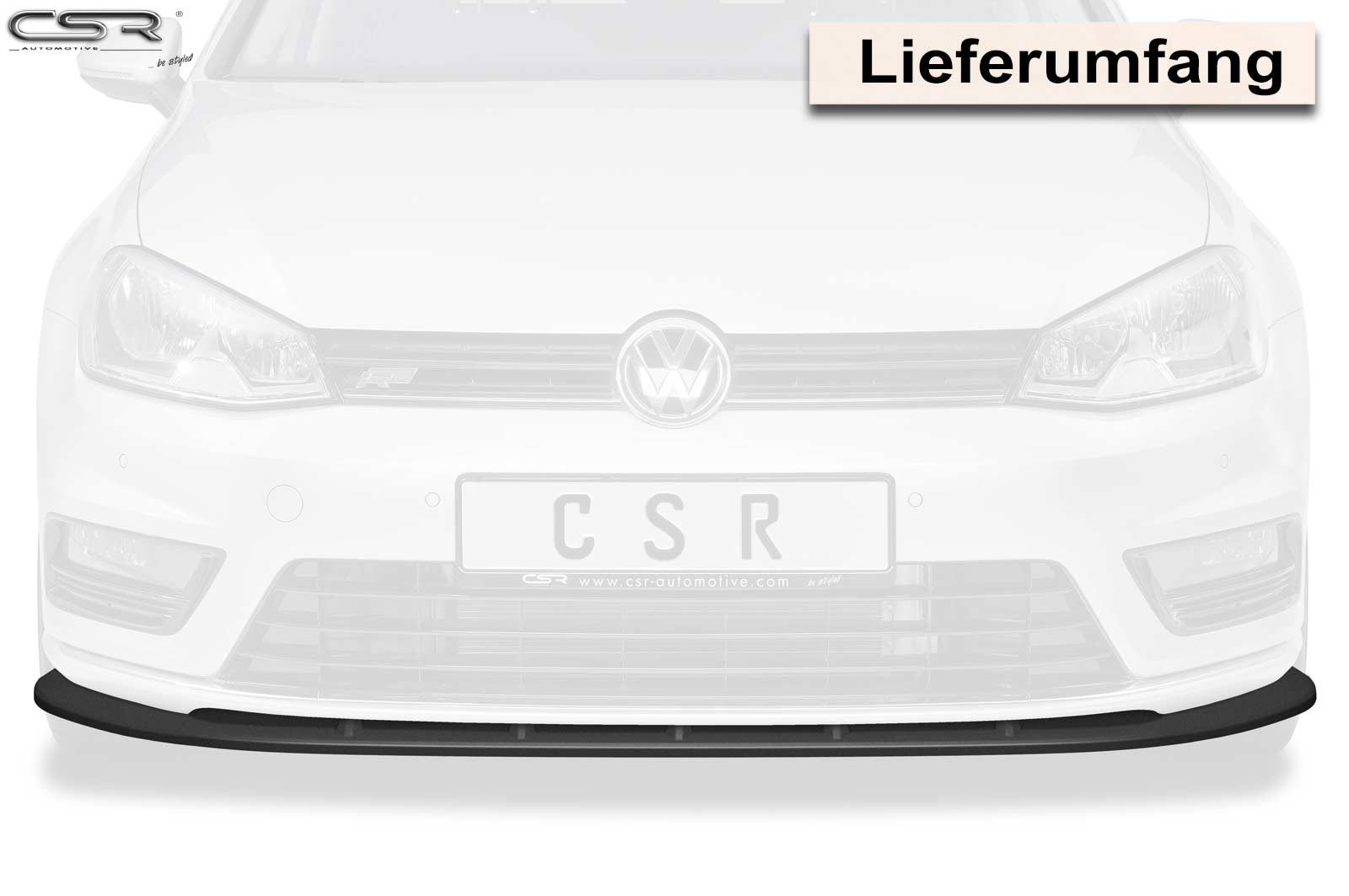Voorspoiler VW Golf VII R-Line Mat Zwart