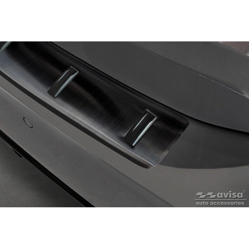 Zwart RVS Achterbumperprotector  BMW 2-Serie (U06) Active Tourer (incl. M-Pakket) 2021- 'STRONG EDITION'