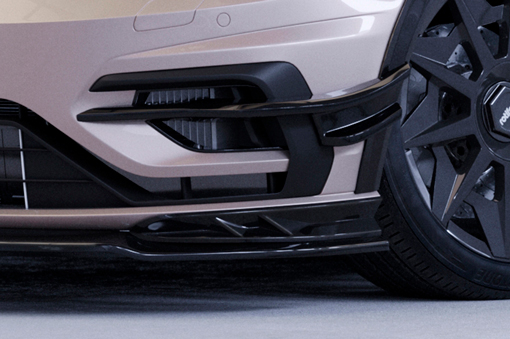 Canards Volkswagen Golf 7 R 17-21 CSR Glans Zwart
