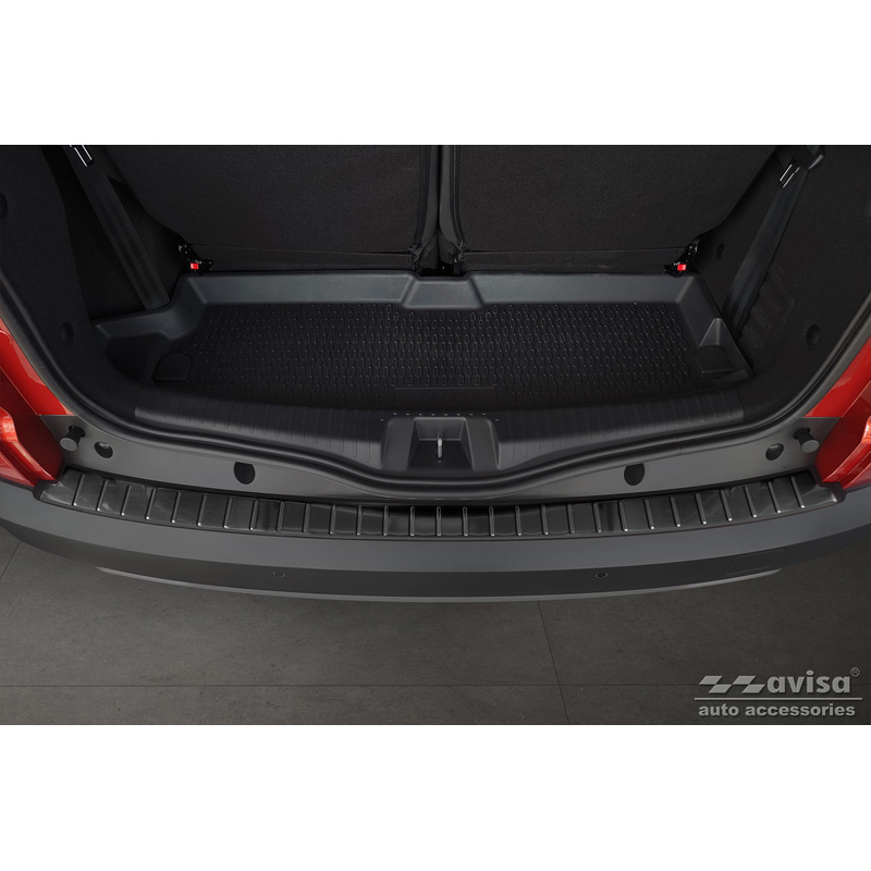 Zwart RVS Achterbumperprotector  Dacia Jogger 2022- 'Ribs'