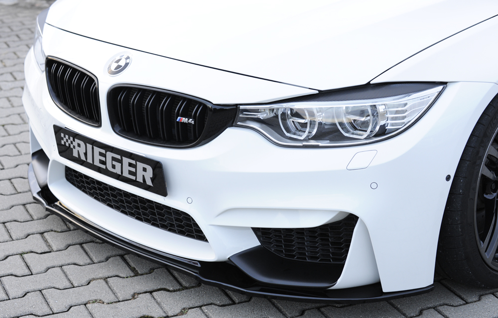 Splitter Glossy Black Rieger BMW M3/M4 F80/F82/F83 14-