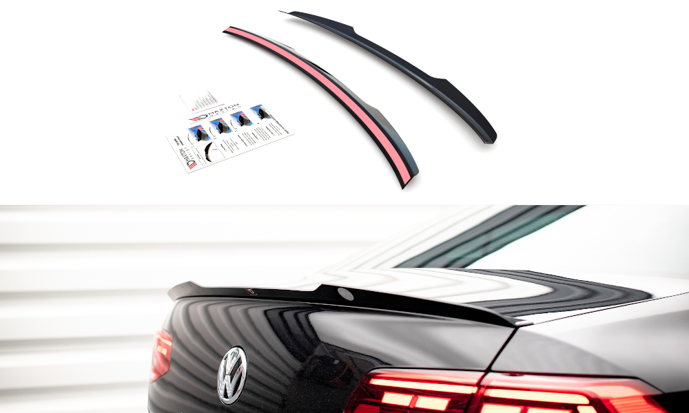 Spoiler VW Passat B8 FL Maxton Glans Zwart