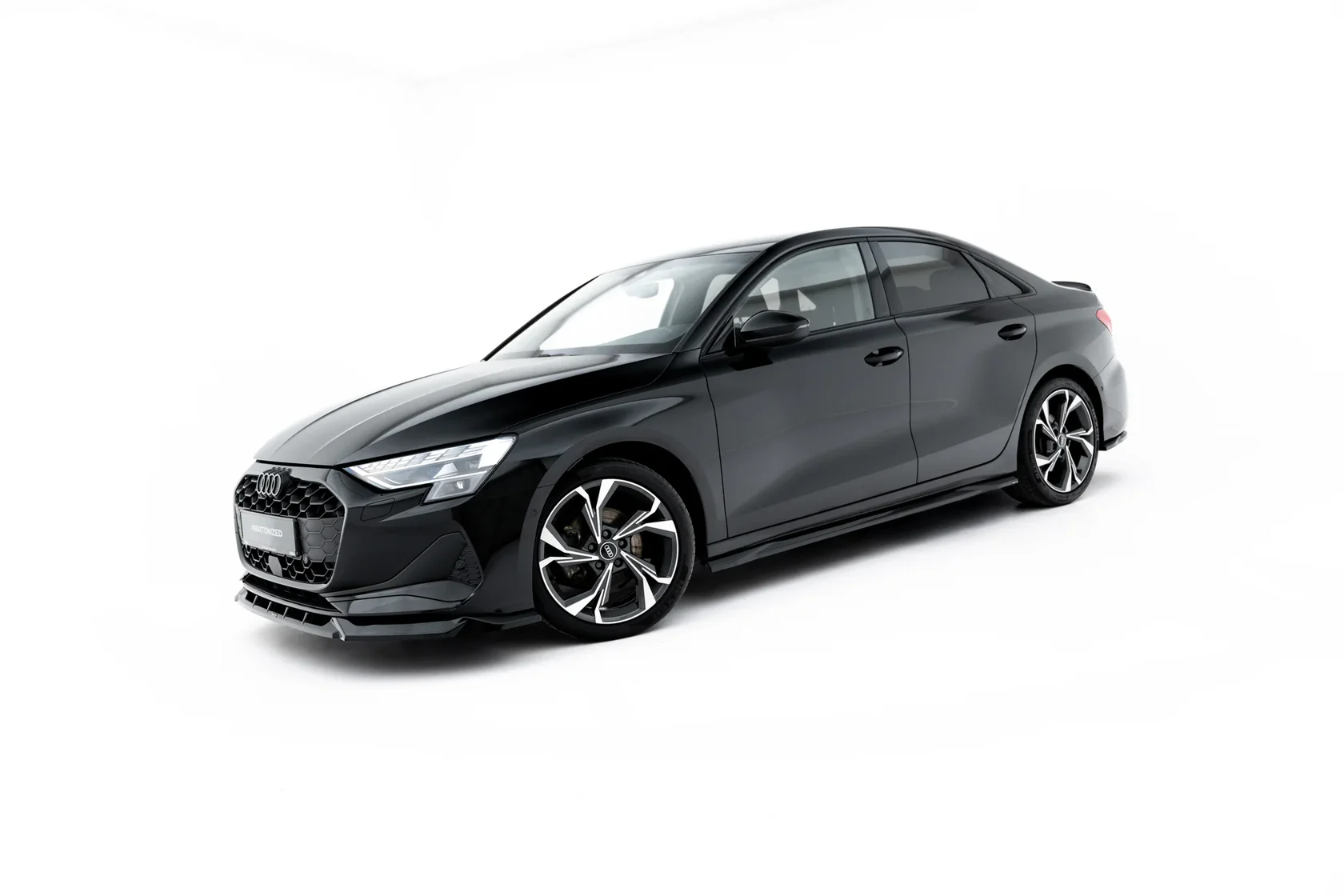 Zijskirt Audi A3 Sedan 8Y Facelift Maxton Glanzend zwart