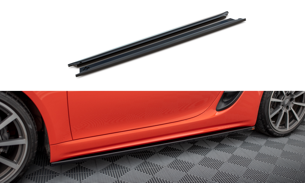 Zijskirts Porsche 718 Cayman 982c Maxton Glans Zwart