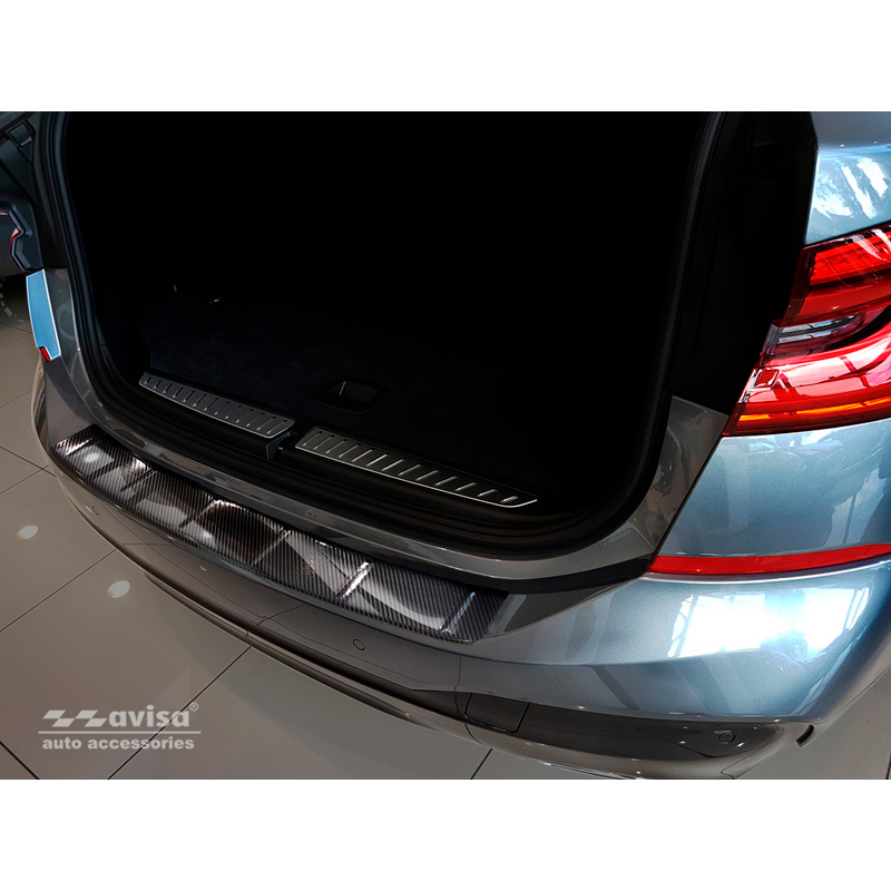 Echt 3D Carbon Achterbumperprotector  BMW 6-Serie Gran Turismo G32 2017- 'Ribs'