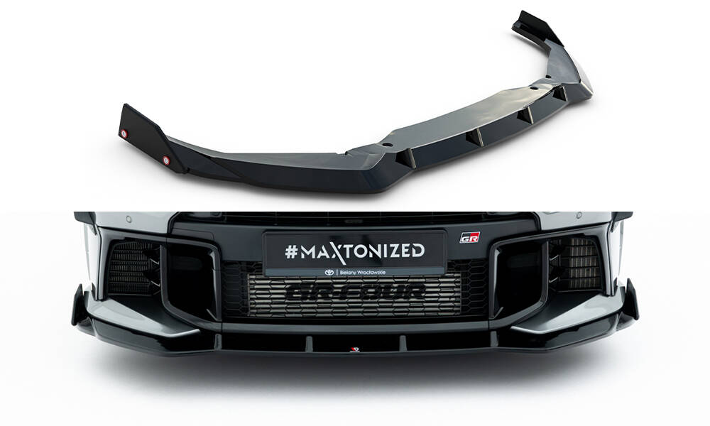 Voorspoiler + Flaps Toyota GR Yaris MK4 Facelift Maxton Glanzend zwart