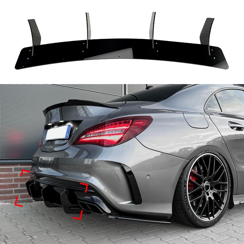 Diffuser Mercedes CLA 45 AMG C117 FL Glans Zwart