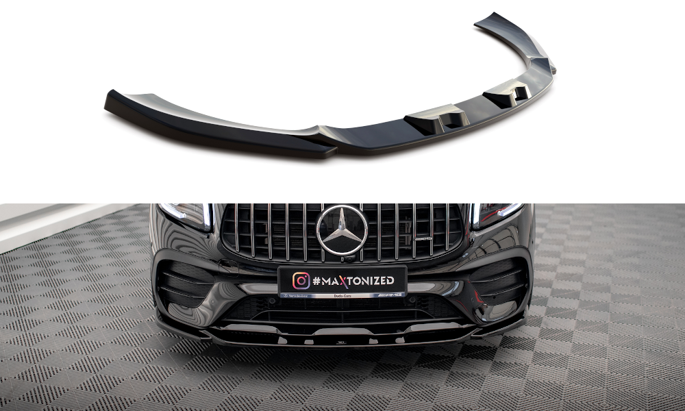Voorspoiler V.2 Mercedes GLB AMG Pakket & GLB 35 AMG Maxton Glans Zwart