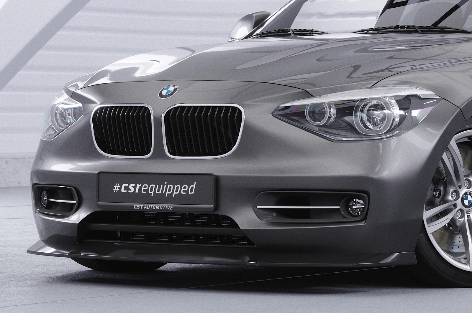 Voorspoiler BMW 1er F20 / F21 glans zwart – 06/2011–03/2015