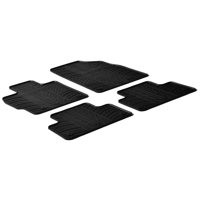 Rubbermatten  Mazda CX-7 diesel 2007- (T profiel 4-delig + montageclips)