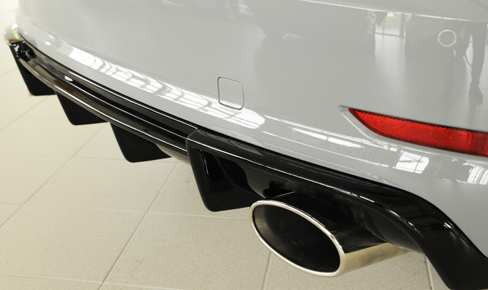 Diffusor Audi A3 8V sedan/cabrio 12-16 S-line Rieger Zwart Glans