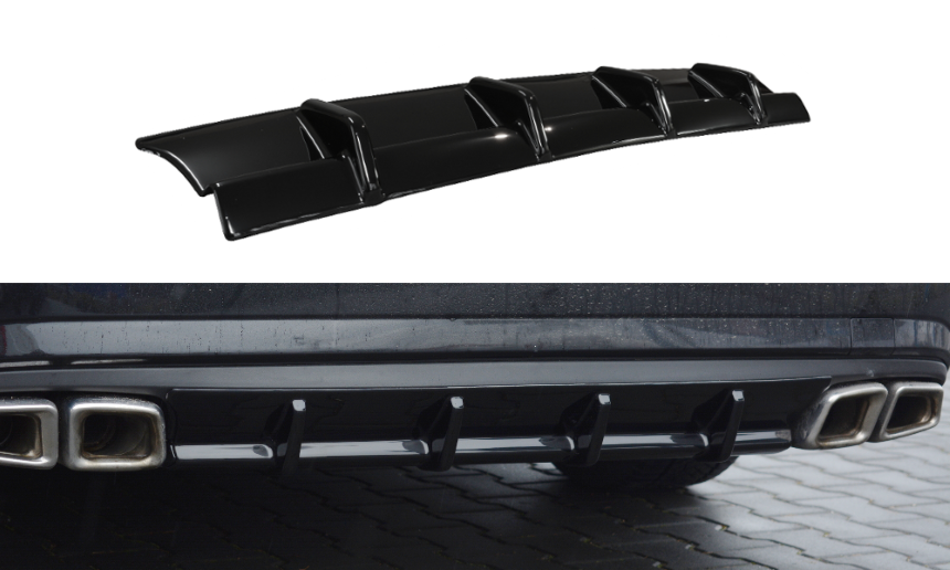 Diffuser Mercedes E63 AMG W212 Maxton Design glans zwart