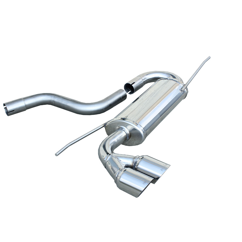 100% RVS Sportuitlaat  Volkswagen Golf VI 1.4TSi (160pk) 2008- 2x80mm Racing