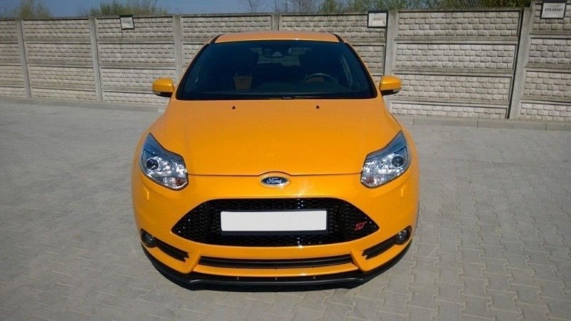 Voorspoiler Ford Focus ST Mk3 V.1 Glanzend Zwart