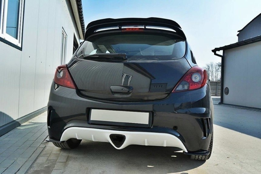 Achterzijde skirts Opel Corsa D OPC/VXR Maxton Design glans zwart