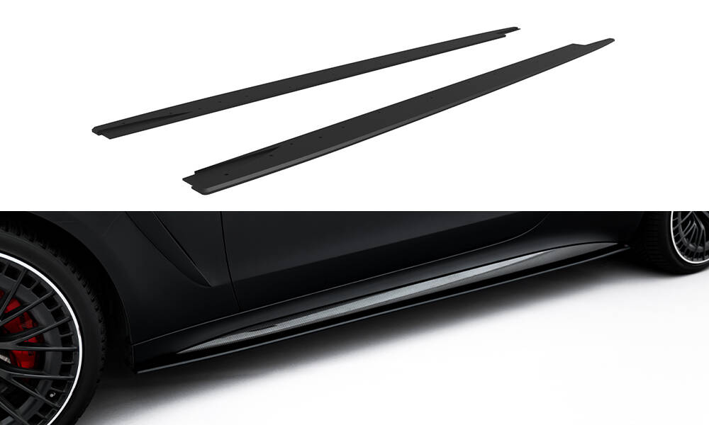 Street Pro Zijskirts Mercedes-AMG CLE 53 C236 Maxton Glanzend zwart