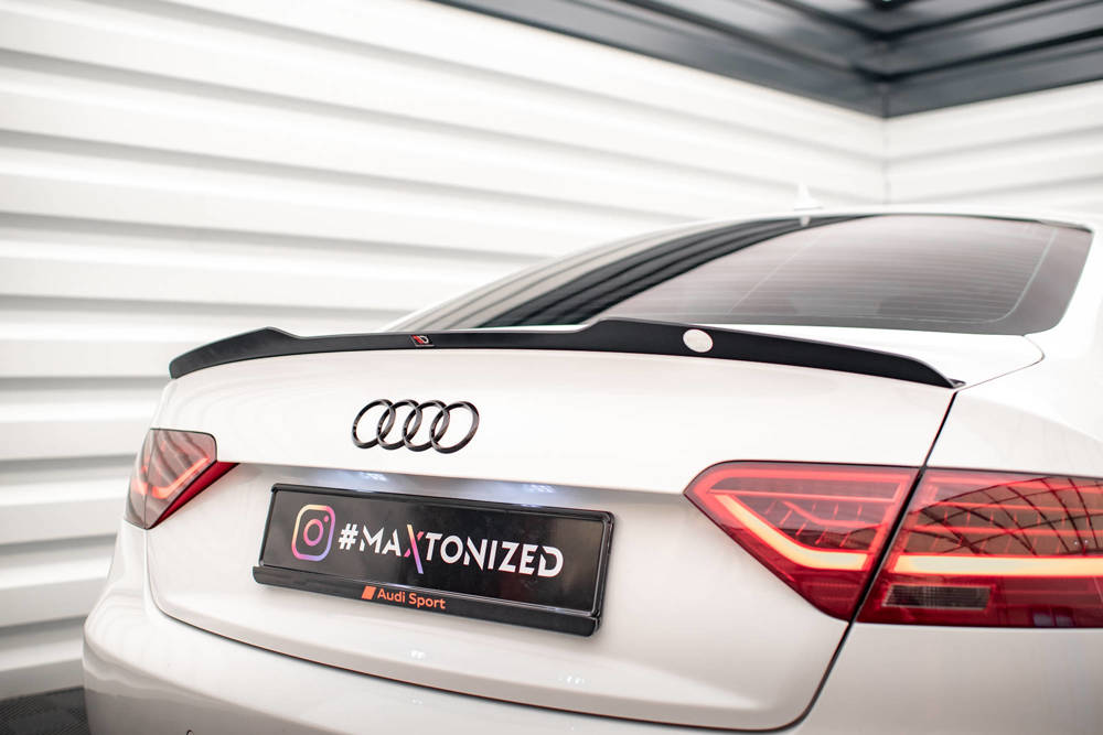 Spoiler Audi A5 / A5 S-lIne / S5 Coupe 8T Maxton Glans Zwart