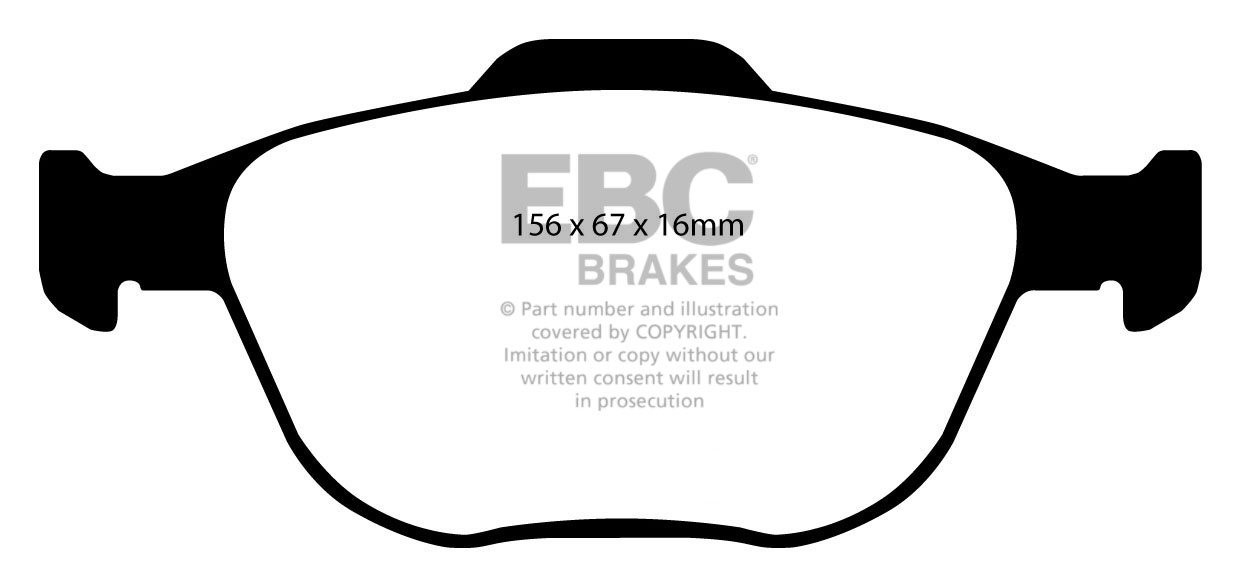 EBC Brakes FORD Fiesta 2.0 ST 2004-2008 Remblokken voorzijde gre