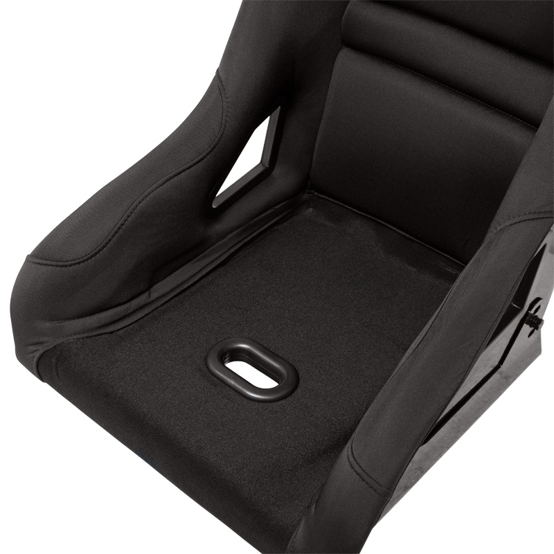 Sportstoel 'BS8' - Zwart - Vaste polyester rugleuning - incl. sledes