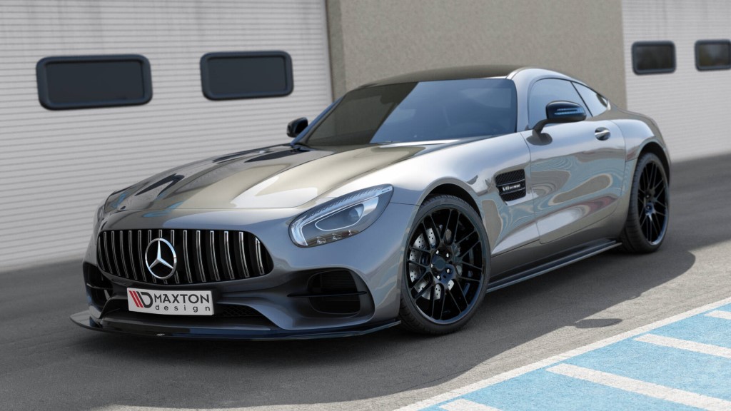 Voorspoiler Mercedes AMG GT S C190 Glans Zwart