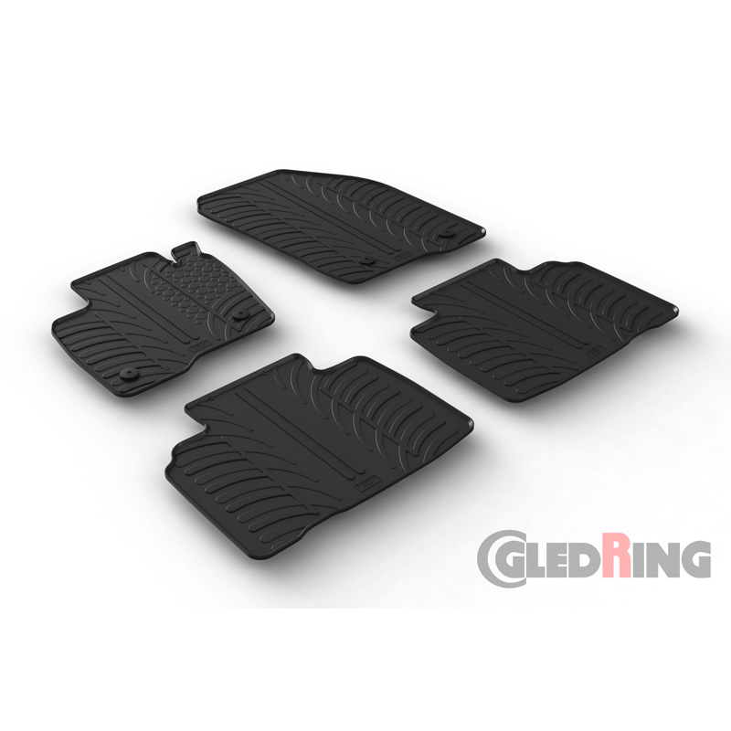 Rubbermatten Ford Edge 2016- (T profiel 4-delig + montageclips)