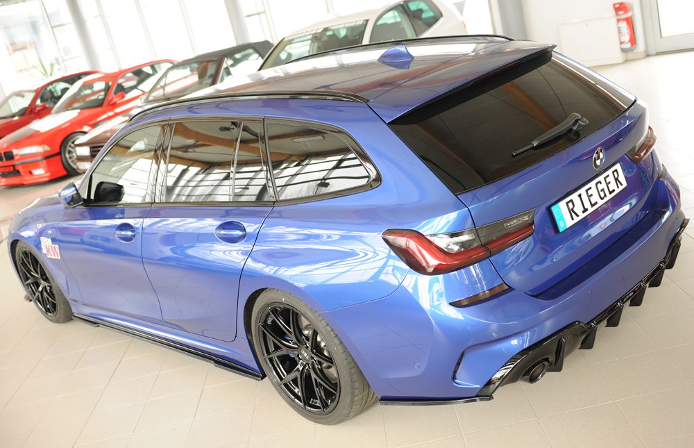 Zijdiffuser BMW 3 Serie M Pakket G20 G21 Rieger Glans Zwart