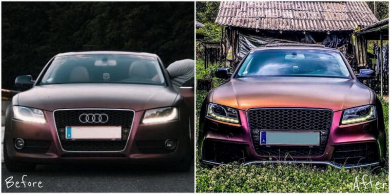 Voorspoiler Vario-X3 Audi A5 -2011 PU