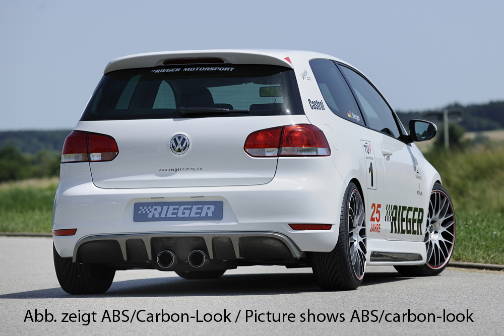 Diffuser Volkswagen Golf 6 GTI GTD Rieger Glans Zwart