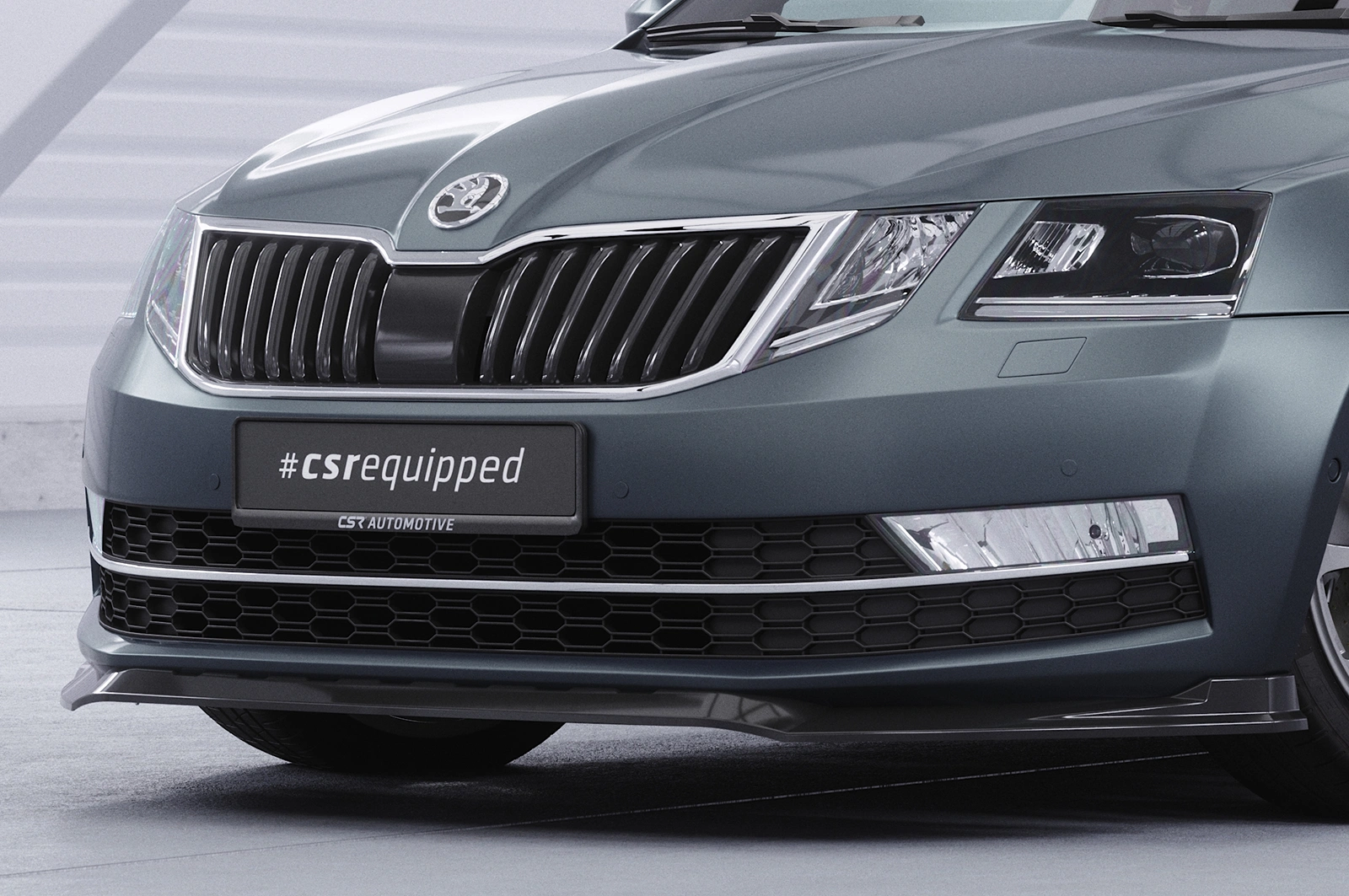 Voorspoiler Skoda Octavia 3 Glans Zwart (2016-2019) van CSR Automotive