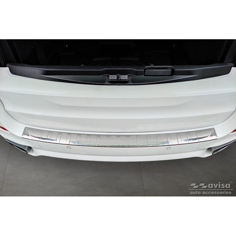 RVS Achterbumperprotector  BMW X5 F15 2013-2018 met M-Pakket 'Ribs'