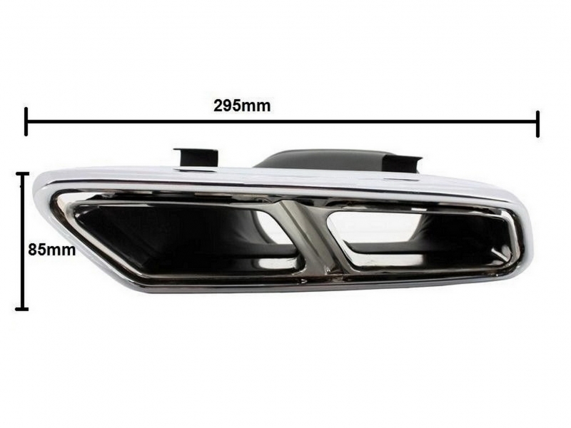 Mercedes S-Klasse W222, 2013=> Remus Einddemper links met 2 Eind
