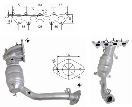 Fiat BRAVO 1.2i 16V 1242 cc 60 Kw / 82 cv 188A5000 Magnaflow CAT